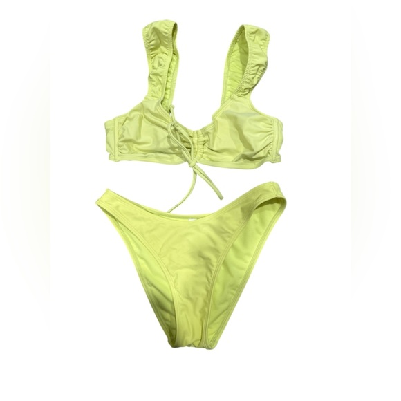 Wild‎ Fable Light Yellow Bikini Set - Bottom (S) & Bralette Top (M) - Picture 1 of 5